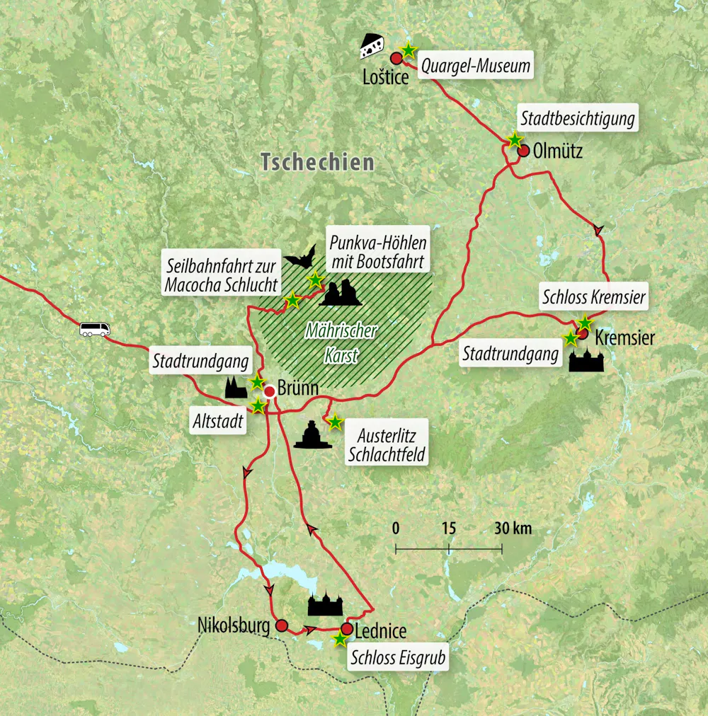 Ihre Reiseroute &ndash; &copy; Eberhardt TRAVEL
