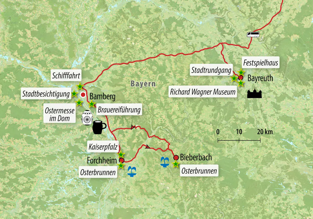 Ihre Reiseroute &ndash; &copy; Eberhardt TRAVEL