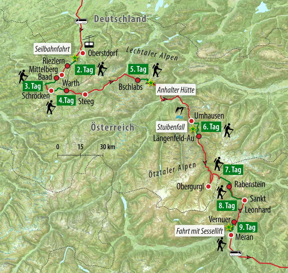 Ihre Reiseroute &ndash; &copy; Eberhardt TRAVEL