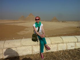 Aegypten - vor den Pyramiden von Gizeh
