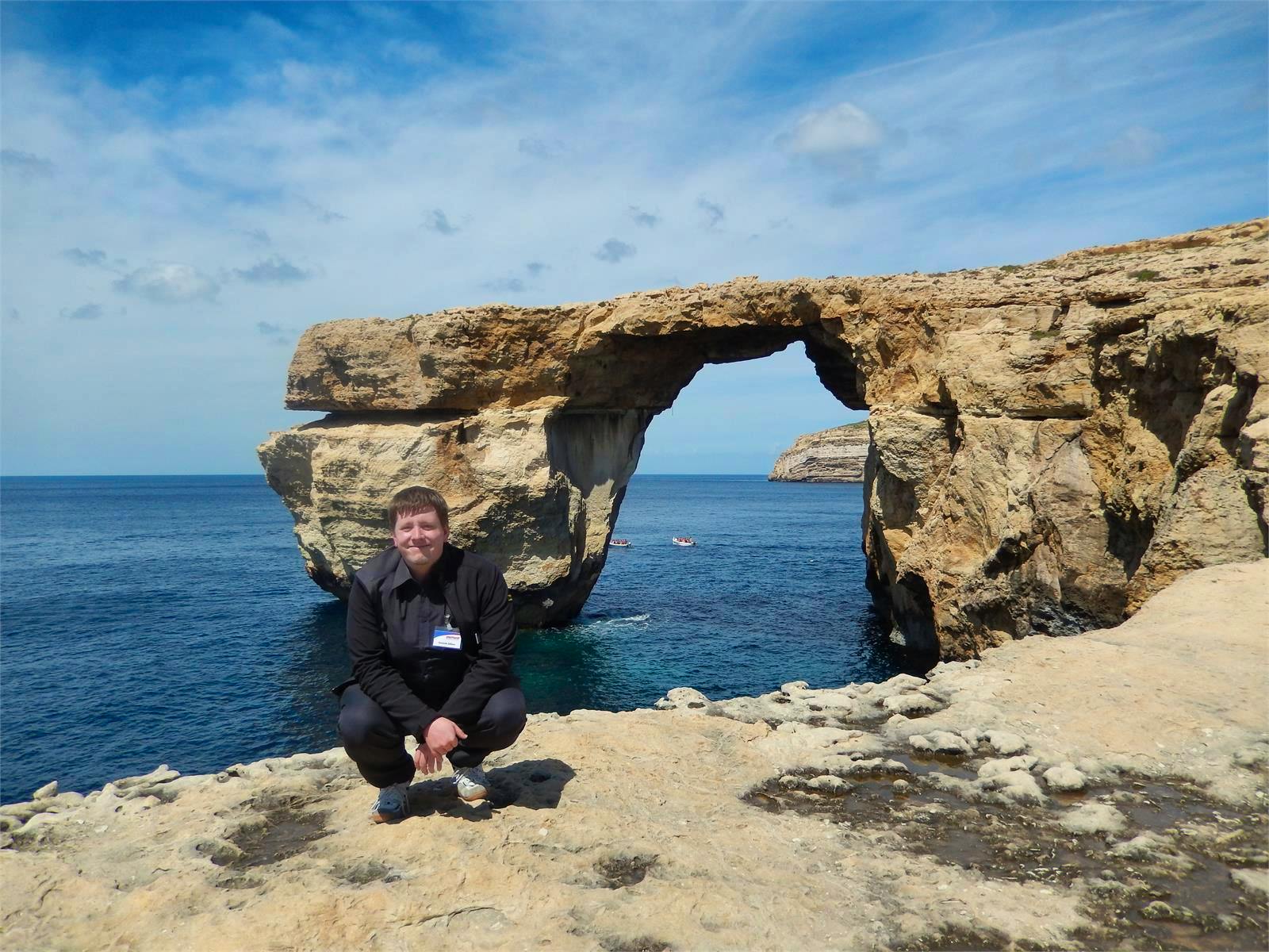 Dominik Zilliken am Azure Window auf Gozo - Dominik Zilliken