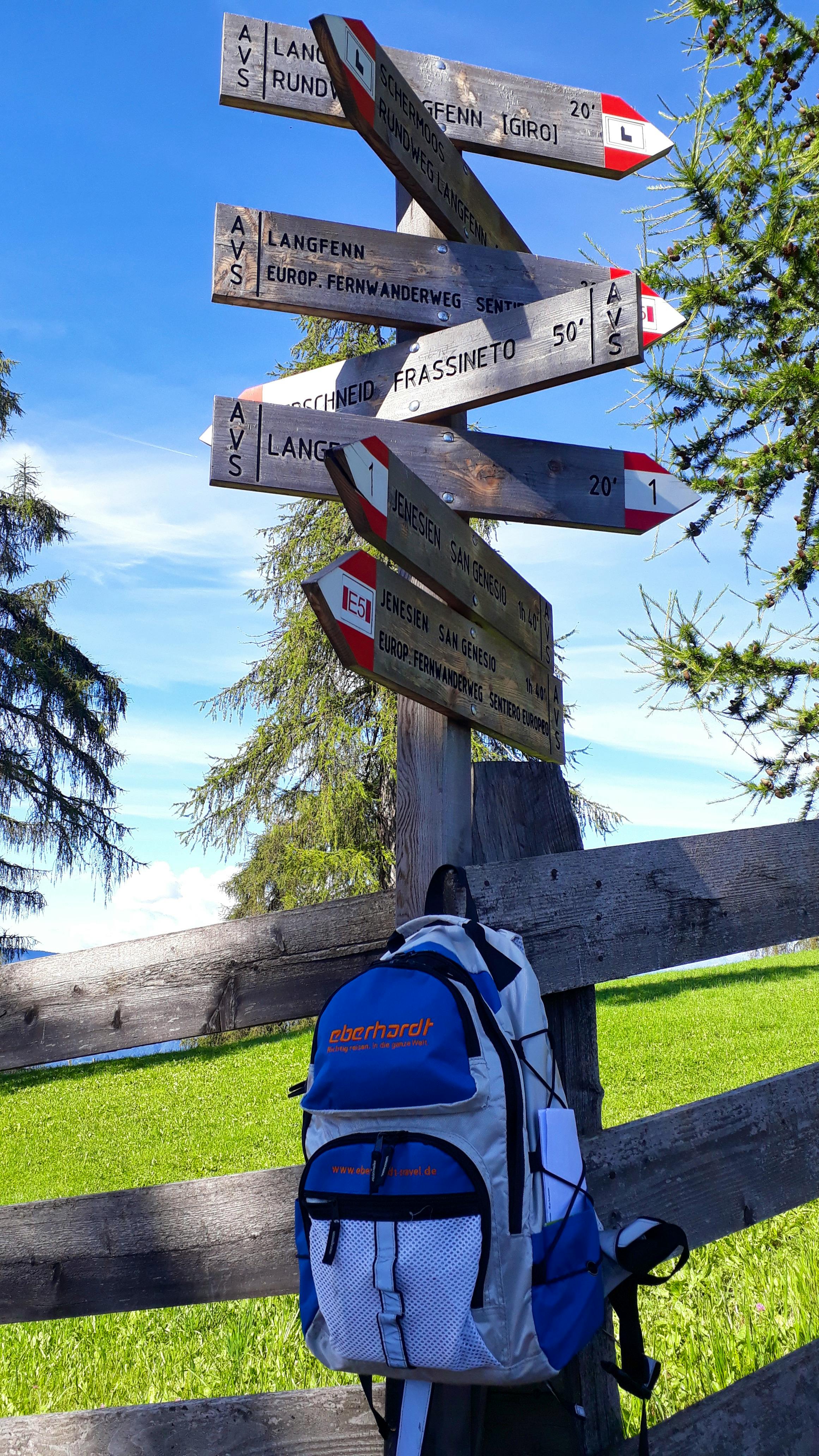 EHT Rucksack unterwegs in Suedtirol - Sybille Schober