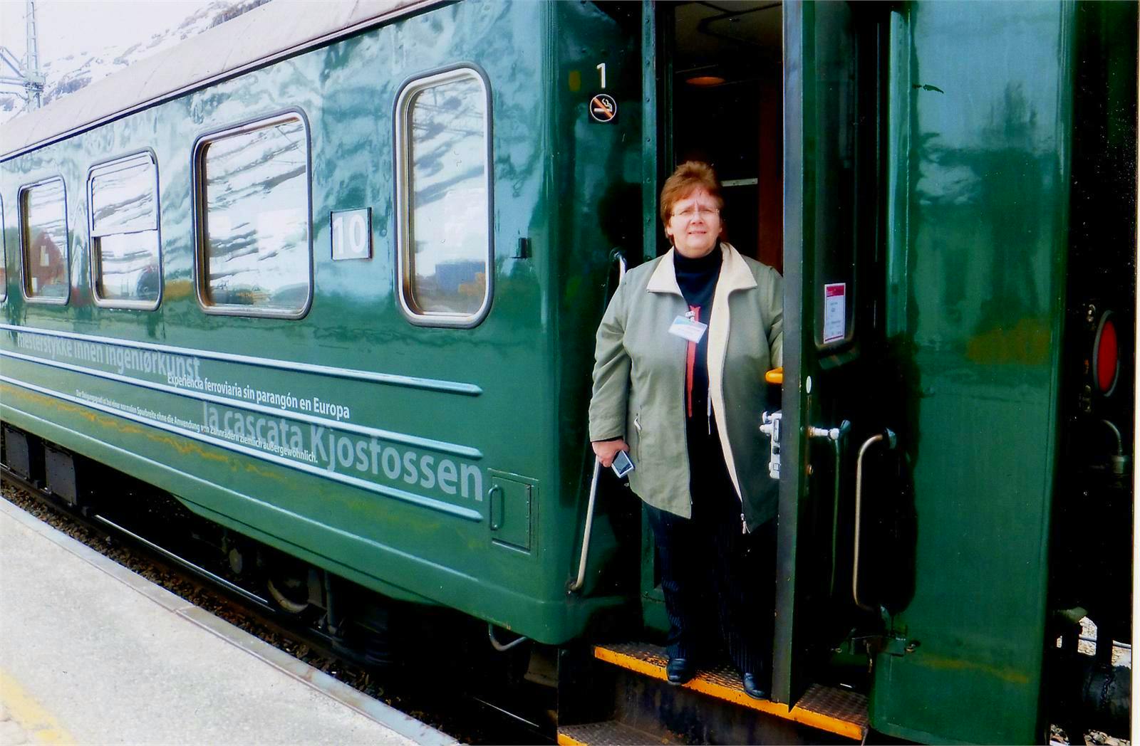 Bei der Fahrt mit der Flambahn in Norwegen - Marion Kottlos